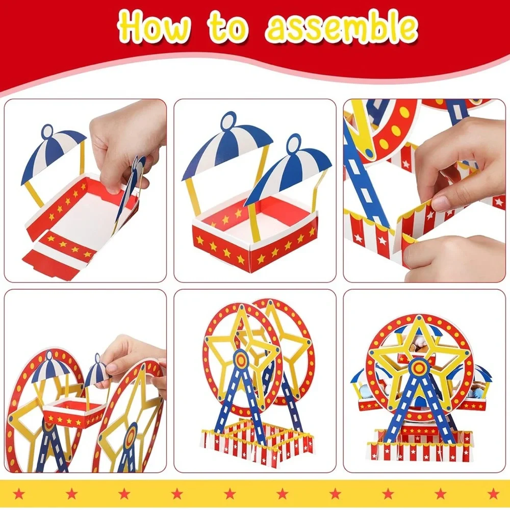 Colorful carnival Ferris Wheel- kids Party Centerpiece decor and candy holders